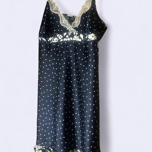 Elegant Black and White Polka slip dress